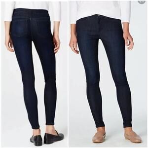J. Jill Denim 5-Pocket Leggings Dark Wash Skinny Jeggings Blue Women's Size 14